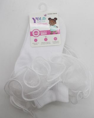 LACE01-WHITE/S-SOCK