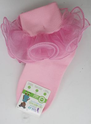 LACE01-LIGHT PINK/L-SOCK