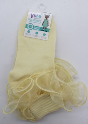 LACE01-LIGHT YELLOW/XL-SOCK