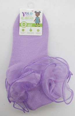 LACE01-LAVENDER/L-SOCK