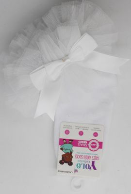 LACE02-WHITE/S-SOCK