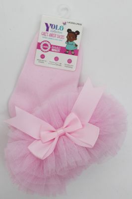 LACE02-LIGHT PINK/S-SOCK