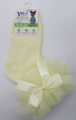 LACE02-LIGHT YELLOW/L-SOCK