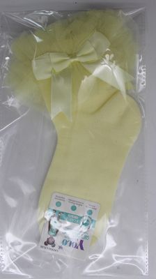 LACE02-LIGHT YELLOW/XL-SOCK