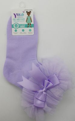 LACE02-LAVENDER/XL-SOCK