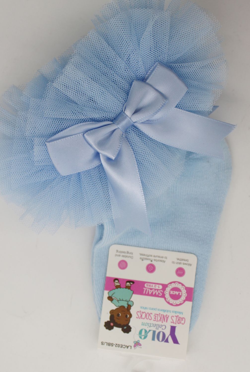 LACE02-SKY BLUE/S-SOCK