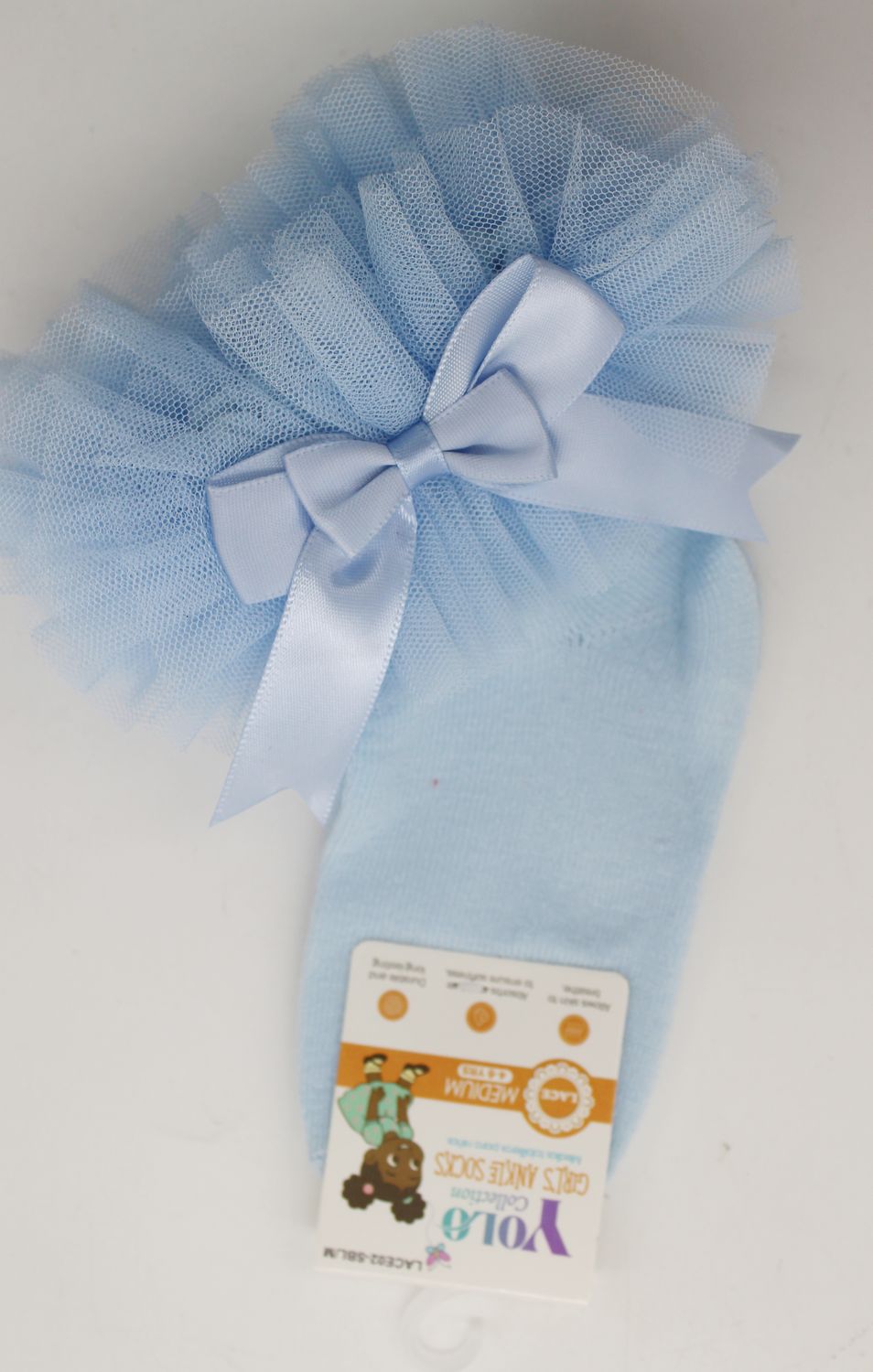 LACE02-SKY BLUE/M-SOCK