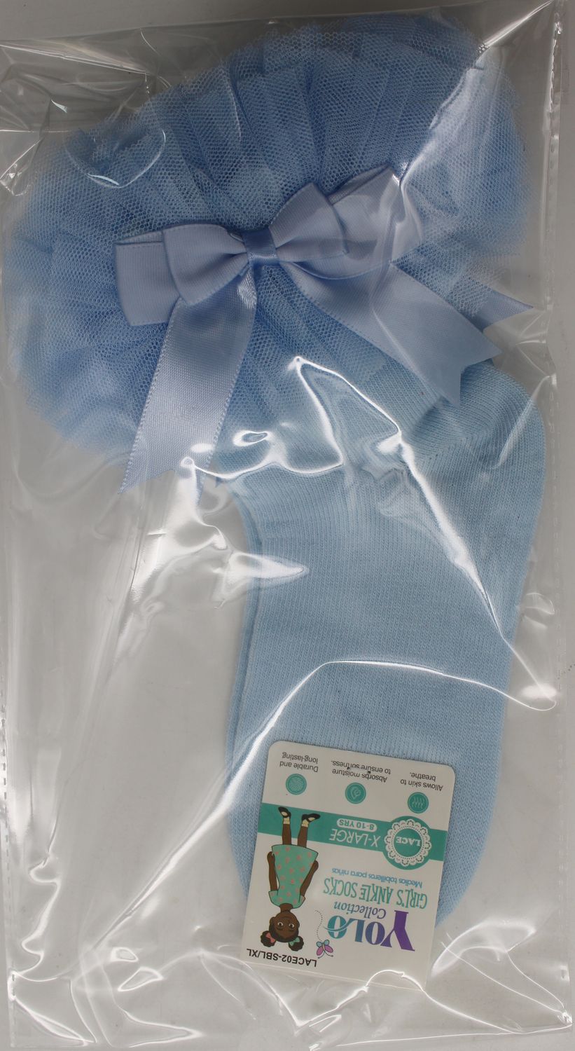 LACE02-SKY BLUE/XL-SOCK