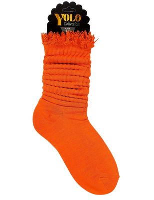 LACE911-ORANGE-SOCK