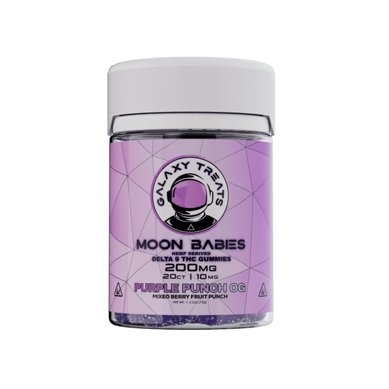 Galaxy Treats Gummies D9 Moon Babies Purple Punch 200mg 20ct