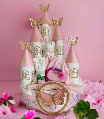 Pampertaart roze kasteel
