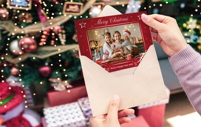 Kerstkaartje met foto 10 wenskaarten