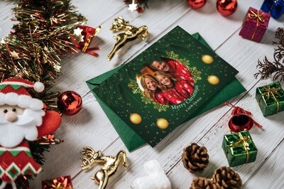 10 kerstkaartjes met foto