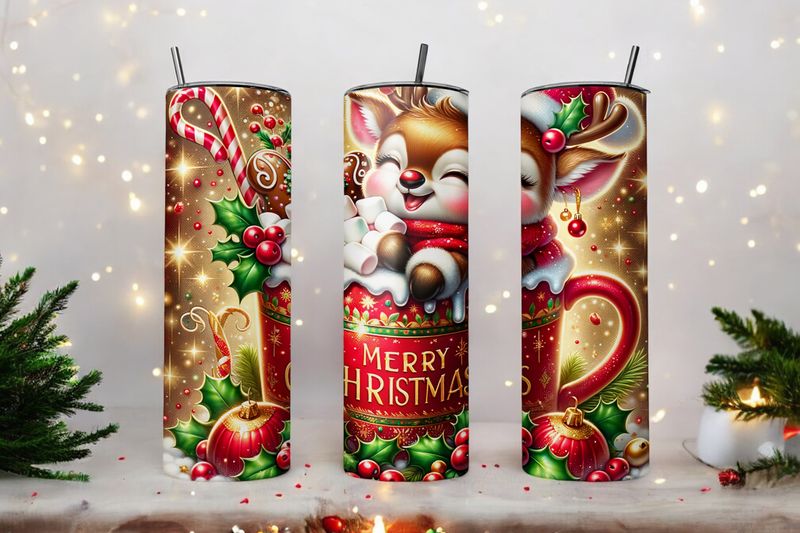 mok voor kerst rendier
