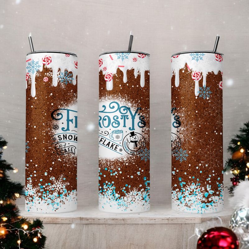 Mok voor kerst frosty snowflake