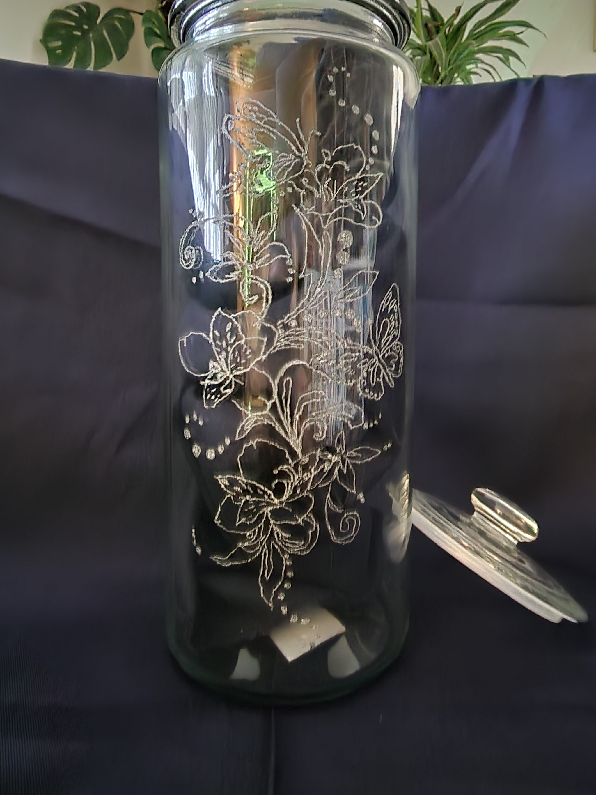 Vorratsglas  Blumen hoch