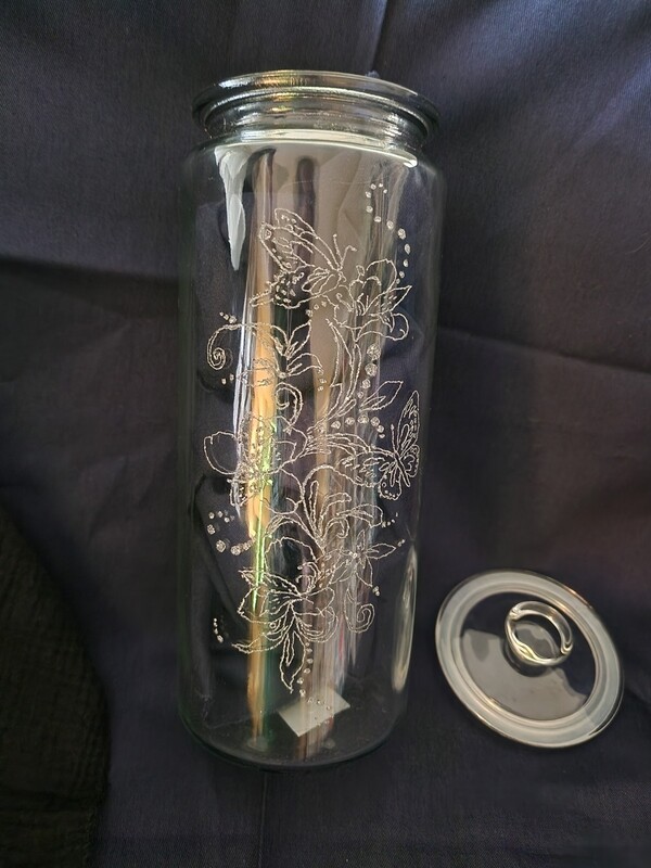 Vorratsglas  Blumen hoch