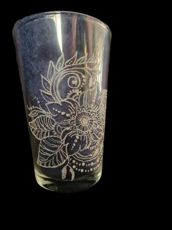 Wasserglas  Blumen  4.5dl