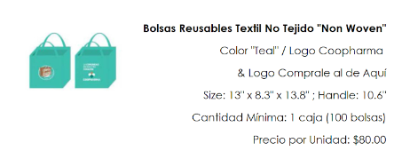 Bolsas Non Woven &quot;Tela&quot;