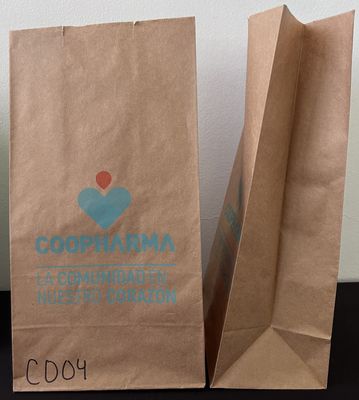 C004 Medium Bag (Flat Bottom Bag) / Medidas: 7.0&quot;(w) x 4.3&quot;(d) x 13.0&quot;(h)