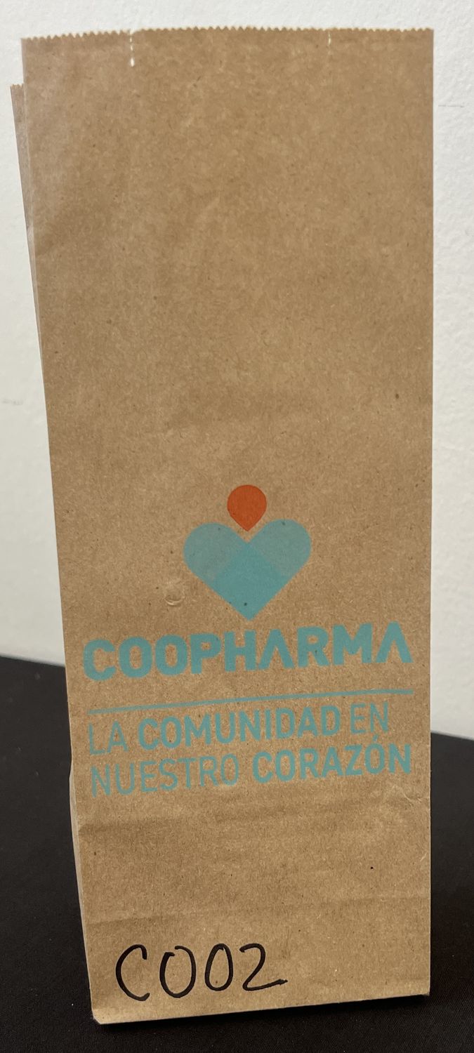 C002 Recetario (Flat Bottom Bag) / Medidas: 4.0"(w) x 2.5"(d) x 10.0"(h)