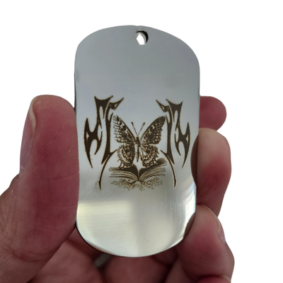 Fire Butterfly Dogtag