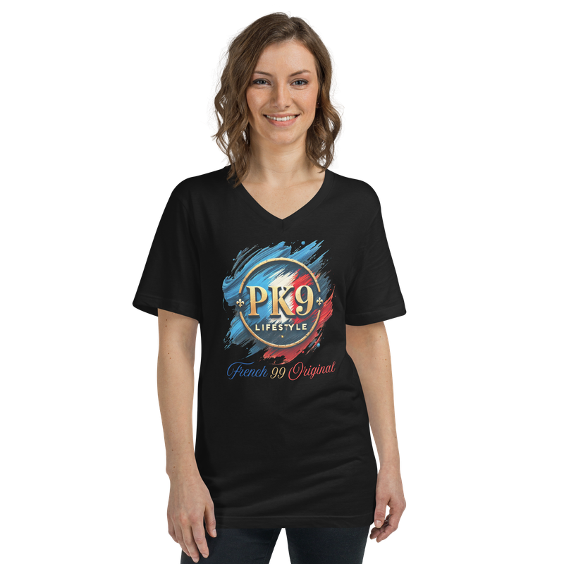 T-shirt Unisexe à Manches Courtes et Col V femme 