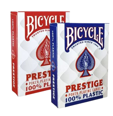 🃏 Duo Pack Bicycle “PRESTIGE” – 2 Jeux 100% Plastique – Format Poker – Index Jumbo