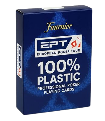 🃏 Fournier "EPT" BLEU - Jeu de 55 cartes 100% plastique – format poker - 2 index Jumbo