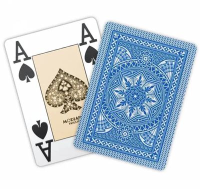 🃏 Modiano "CRISTALLO BLEU" - Jeu de 55 cartes 100% plastique – format poker - 4 index jumbo