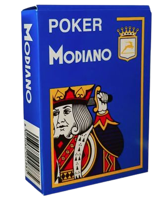 🃏 Modiano "CRISTALLO BLEU" - Jeu de 55 cartes 100% plastique – format poker - 4 index jumbo