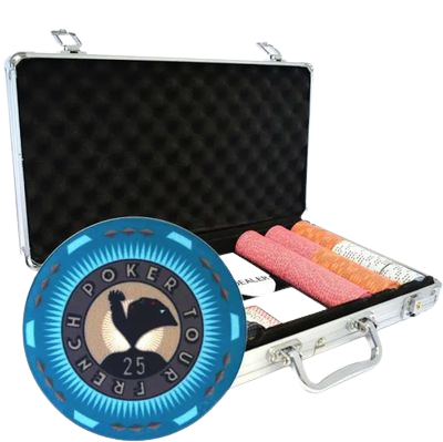 Mallette de 300 jetons de poker "FRENCH POKER TOUR" - en céramique 10 g