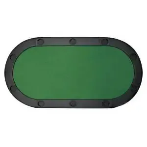 Table de poker "ÉCO" - pieds pliants – 10 joueurs – tapis en tissu microfibre et bords mousse