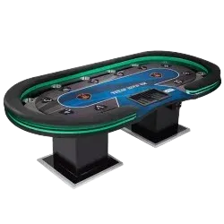 Table de Poker Luxe “THE SPADE” – Format XL – 10 Joueurs + Croupier – LED Ambiant