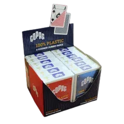 Cartouche COPAG “4 INDEX” – 12 Jeux 100% Plastique – Format Poker – 4 Index Jumbo