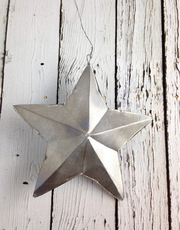 Galvanized Tin Star Ornament