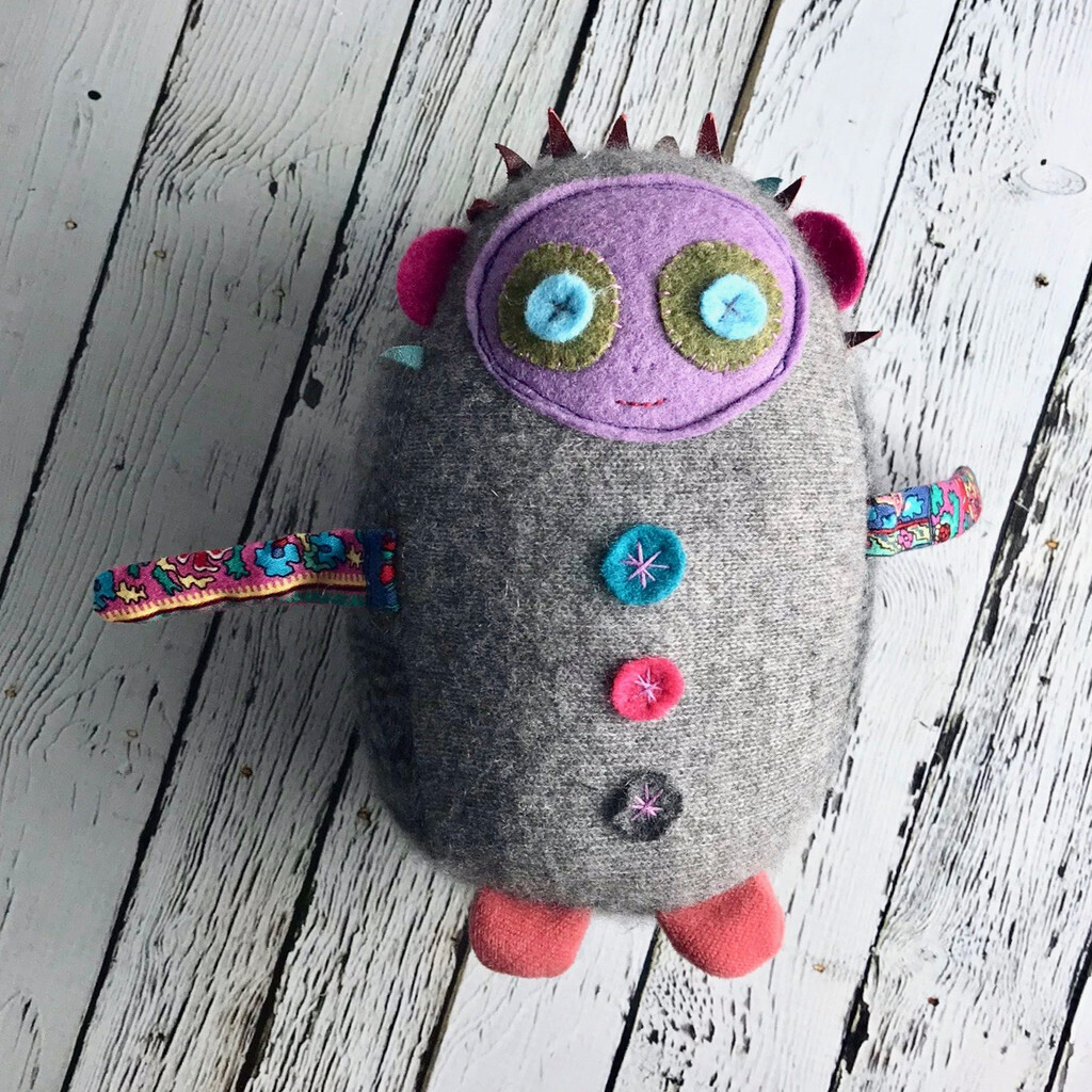 Dolores: a handmade, upcycled plush friend