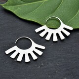 Sterling silver Sun Ray  earrings