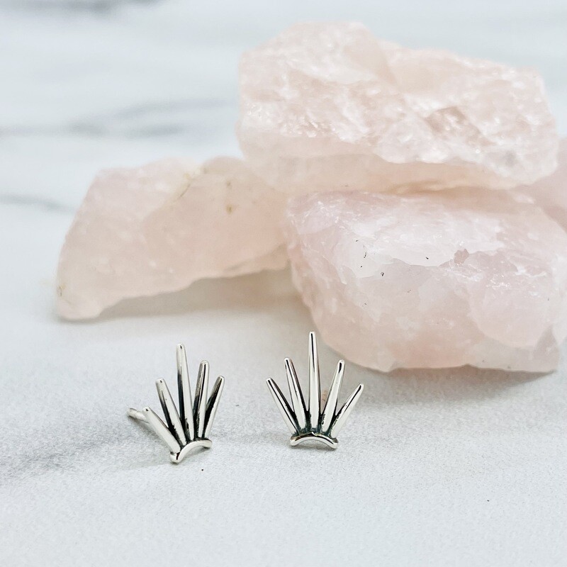 Five Spike Post Earring, SS