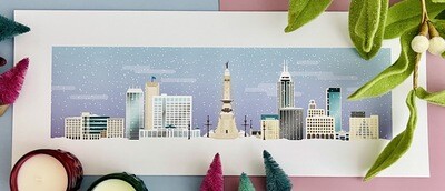 Christmas in the City 20 x 8 Print by local Timberjack Goods