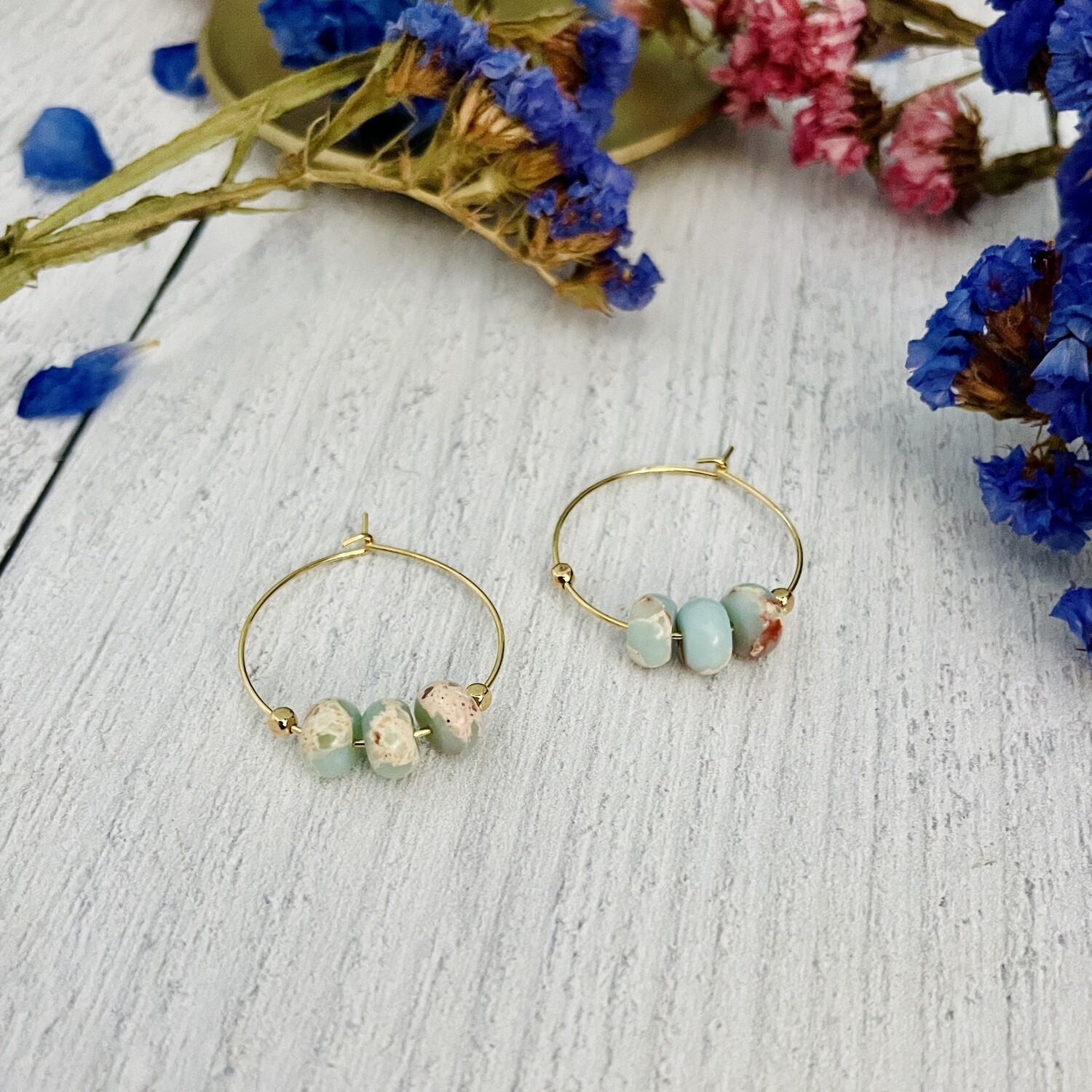 Aqua Terra Jasper Hoops