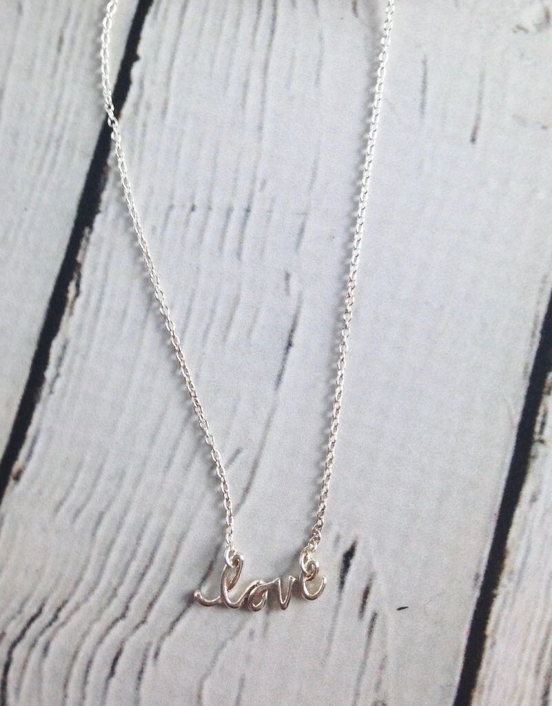 Mini Love Sterling Silver Necklace