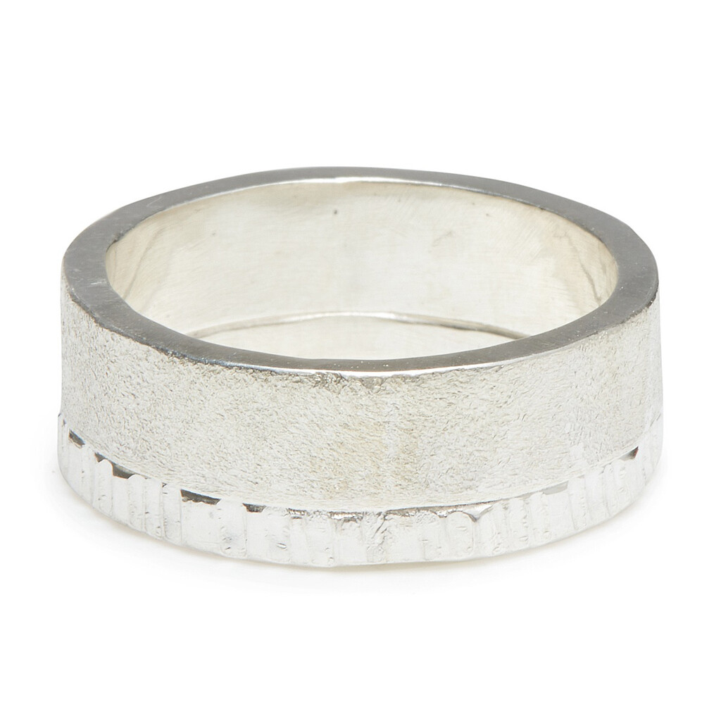 Handmade Textured Sterling Silver Ring