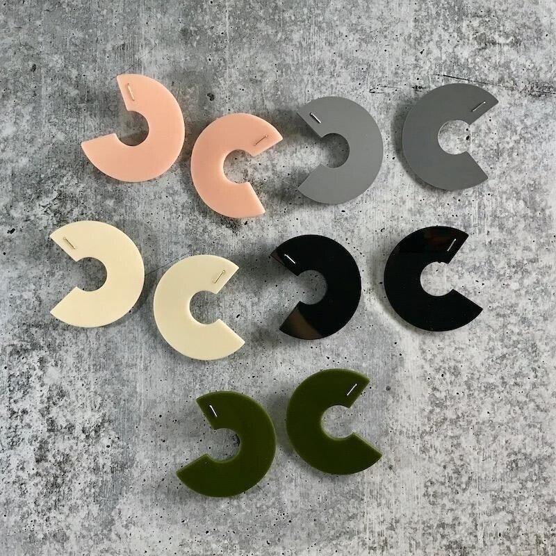 Modern Kisch Hoop Earrings made from Rescued Architectural Materials