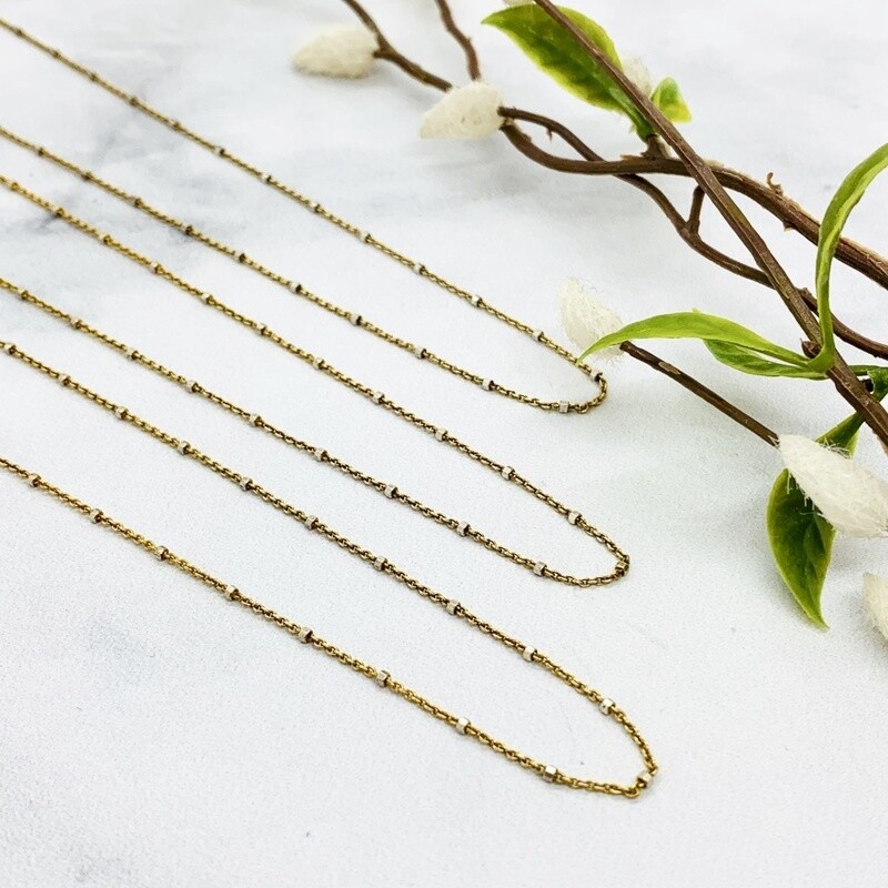 Gold Plated Sterling Chain with Sterling Bead