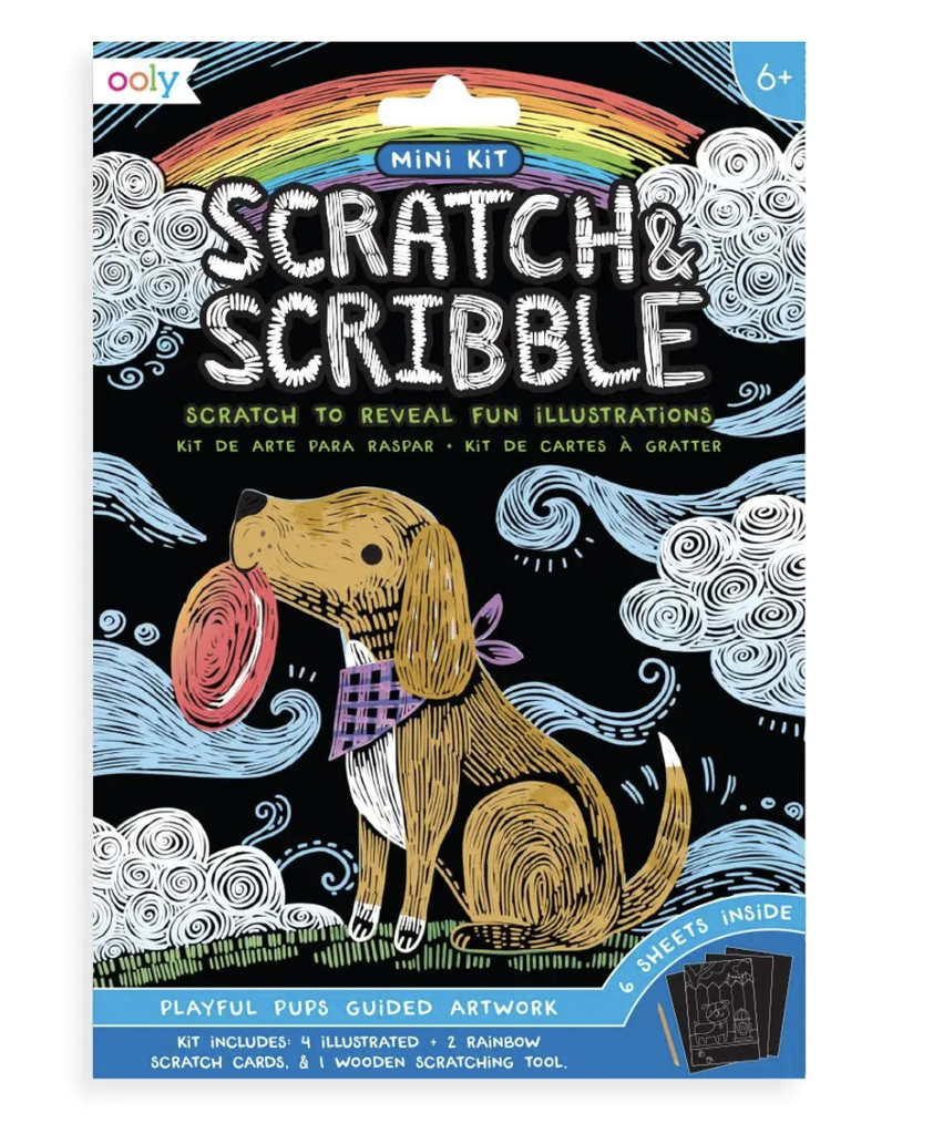 Mini Scratch &amp; Scribble Art Kit: Playful Pups