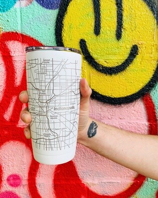 Indianapolis Map Insulated Drinkware
