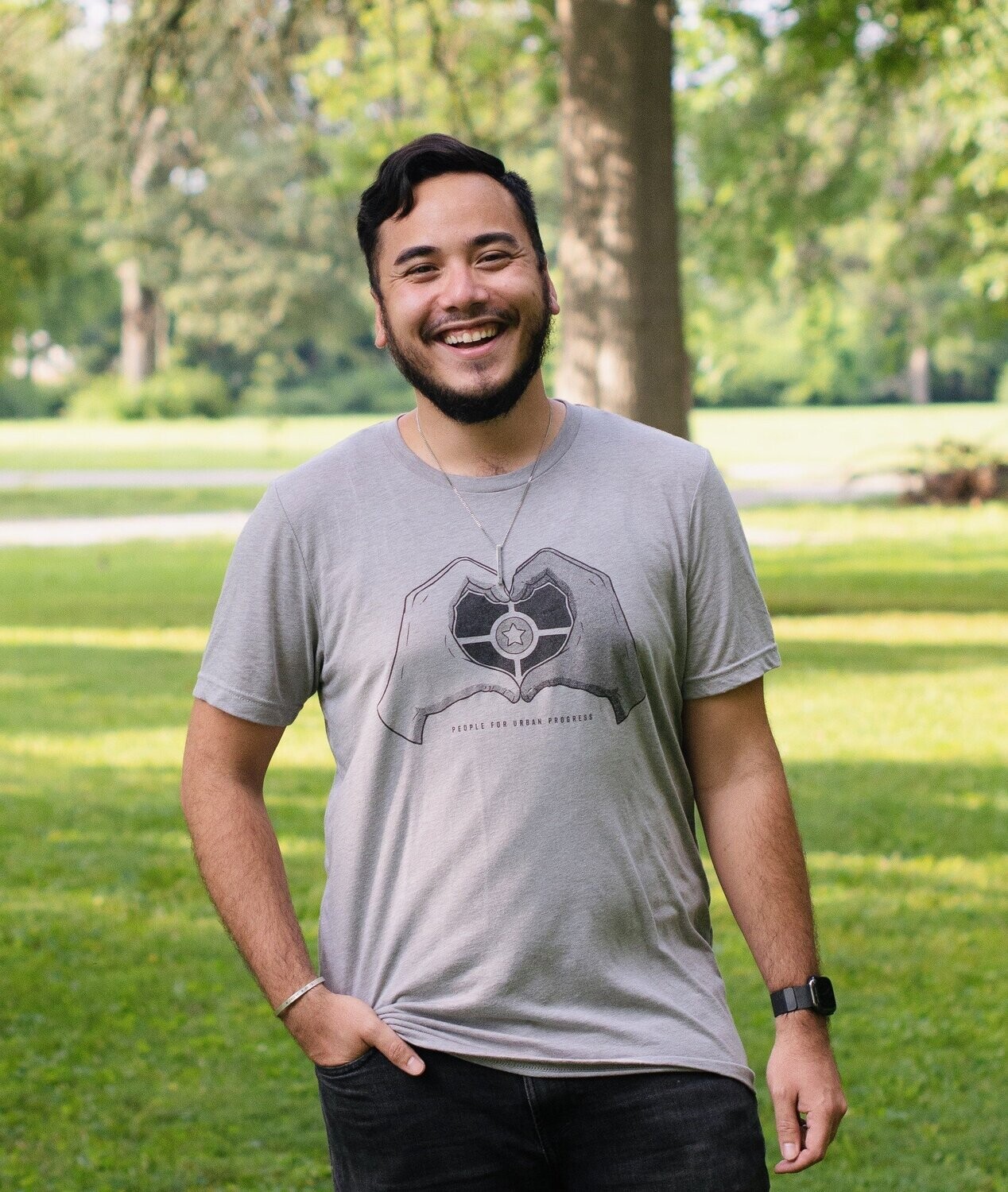 Hand Heart Indy Flag Unisex Tee