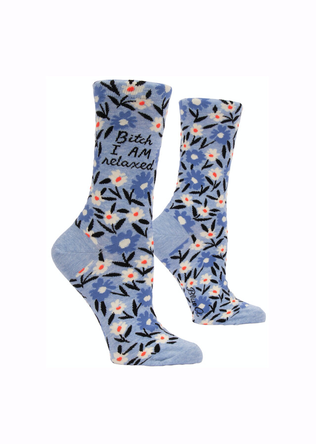 Bitch I Am Relaxed Women’s Crew Socks