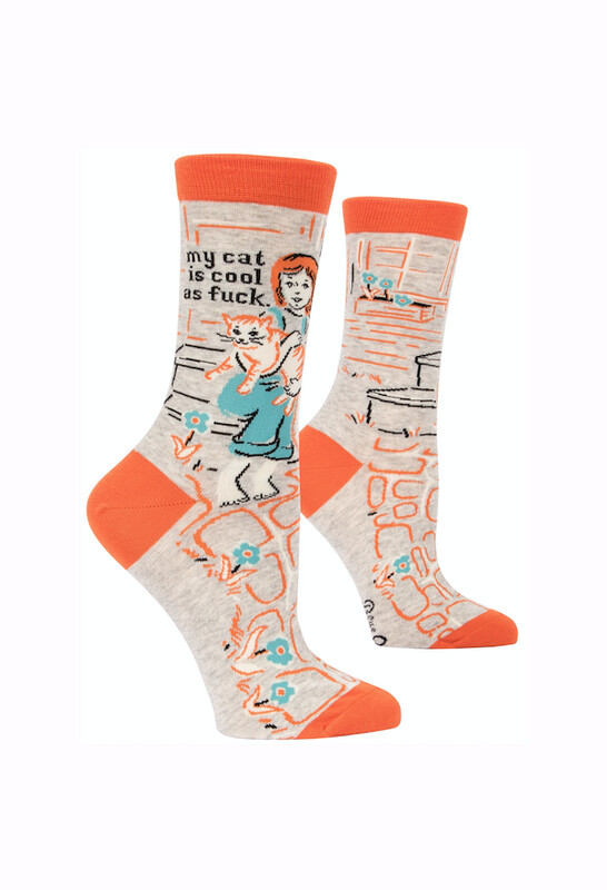 My Cat is Cool As Fuck Women’s Crew Socks